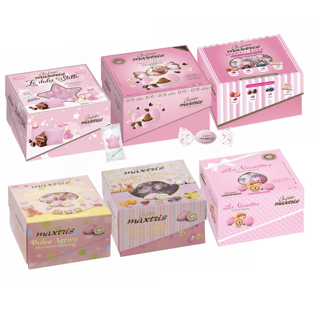 Confetti Maxtris incartati singolarmente 4 box da 500 gr – BIMBA –  CandyFrizz