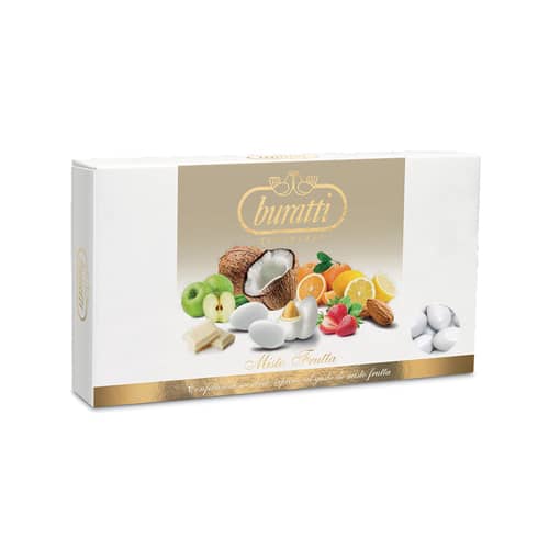 Confetti Buratti tenerezze frutta bianchi 500 gr – CandyFrizz
