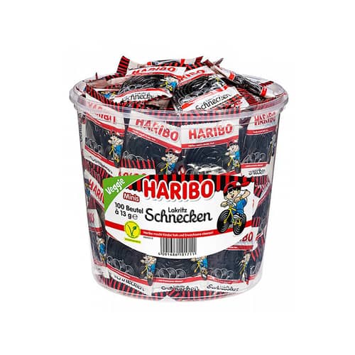 Haribo rotelle liquirizia MAXI secchiello da 100 bustine – CandyFrizz