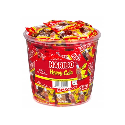 Haribo Happy cola MAXI secchiello da 100 bustine – CandyFrizz