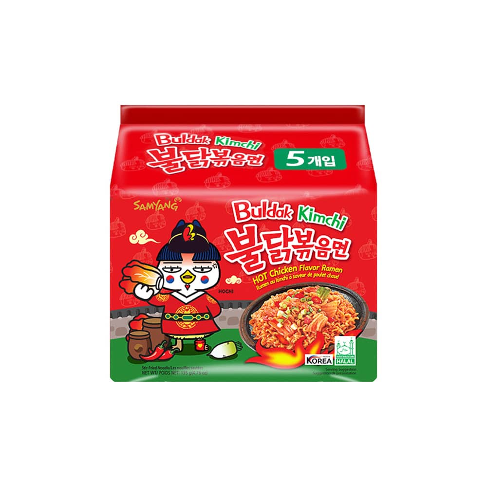 Ramen istantaneo Samyang – Gusto pollo piccante gusto Kimchi MULTIPACK X 5  – CandyFrizz